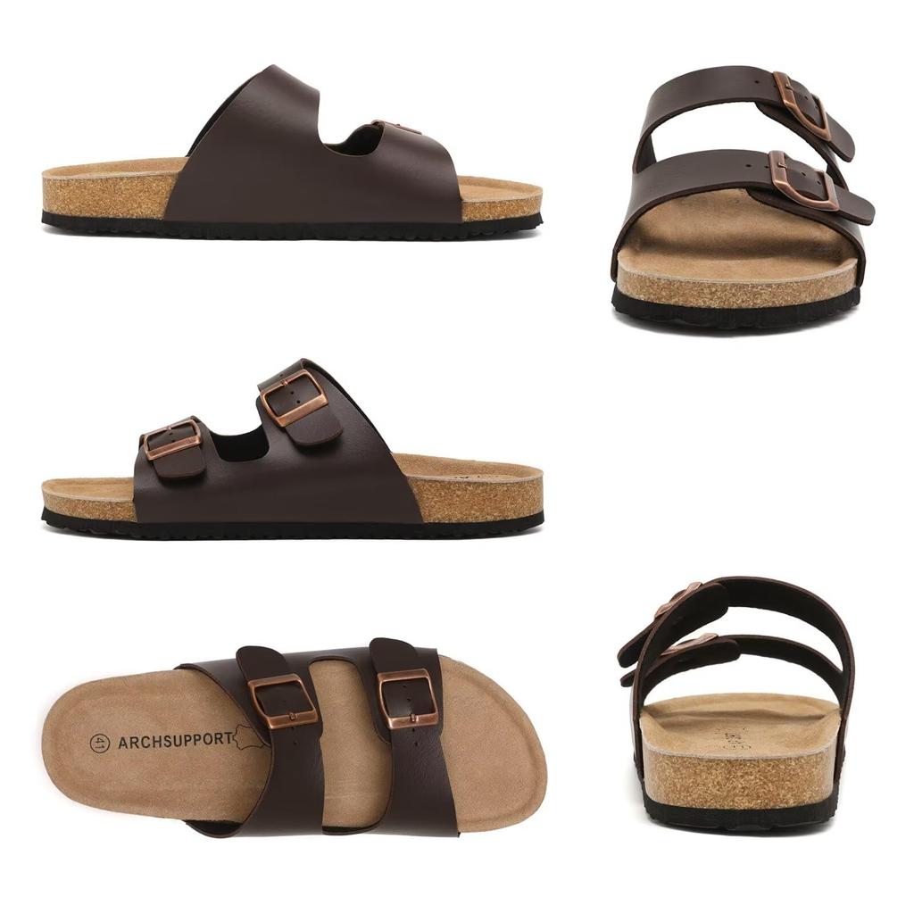 Sandalen für Herren und Kork leicht zu laufen Leder stilvoll Ledergewölbestütze einfach für Outdoor Indoor Unisex [kamafy] Damen, Sandalen, Sandalen,