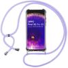 TPU Case - E.F.CONNECTION - for OPPOFind X5 Pro - Shockproof - Transparent - Purple Lanyard