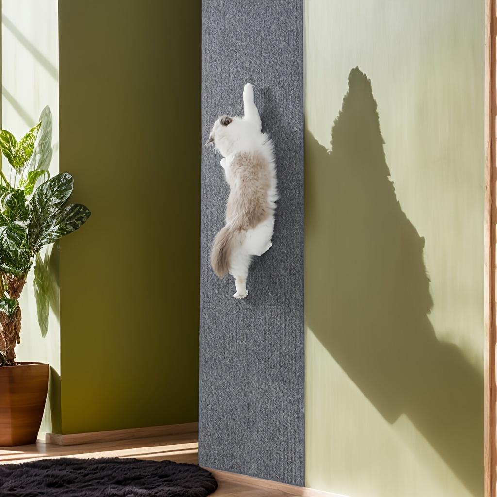 Cat Scratching Post with Adhesive Fabric Durable Self-Stick Carpet for Furniture Protection Removable Wall Sofa Protector Indoor Cat Scratching Board