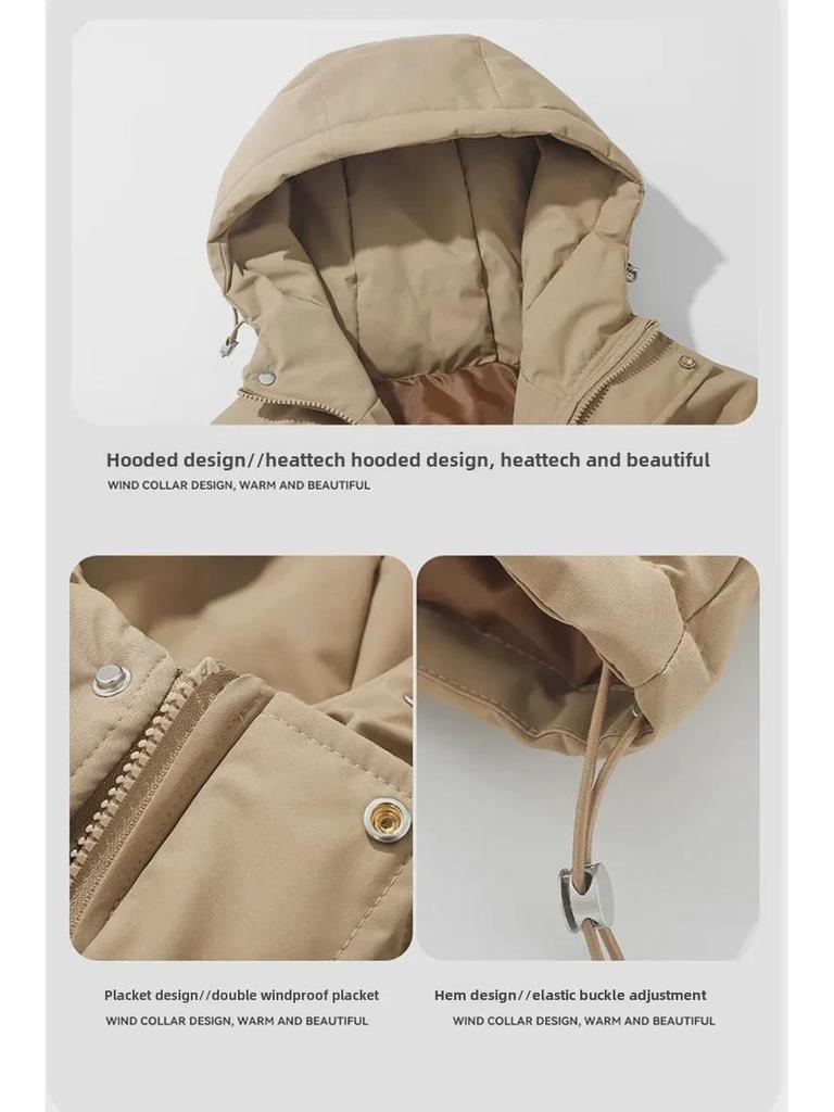 2024 Winter Unisex Dicke Doppel-Baumwolljacke mit Stehkragen