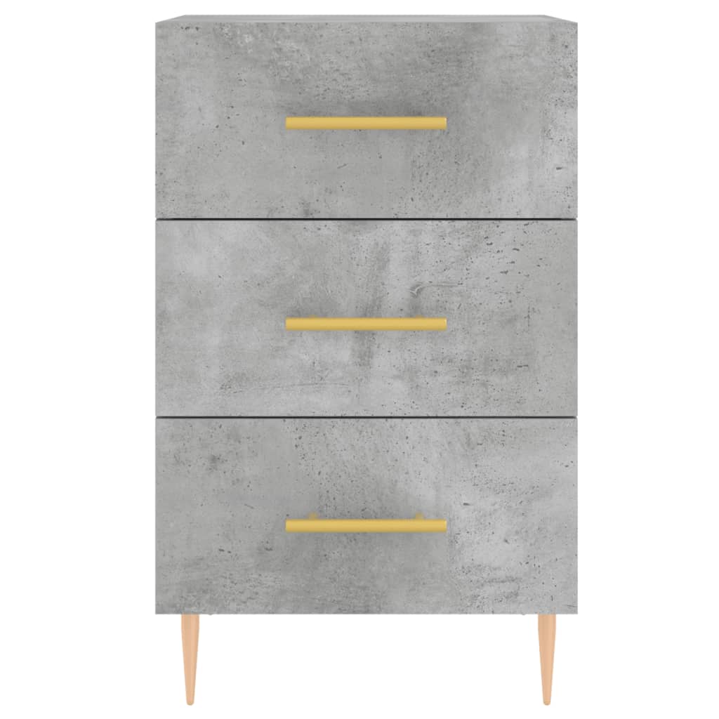 Nightstand Concrete Grey 40x40x66 cm Wood Based Material