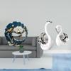 Figurine Craft Knick Knack Resin Swan Figurines for House Decorations Bookshelf Living Room Indoor