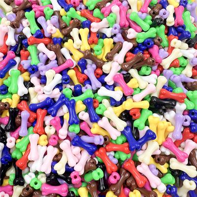 Farbige Knochen 20 Stück Modeperlen Acrylperle Handgefertigte Materialien 8,6*20mm Zubehör
