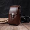 Men's Bag with Two Compartments Made of Genuine Leather VINTAGE Bag 22738 Brown