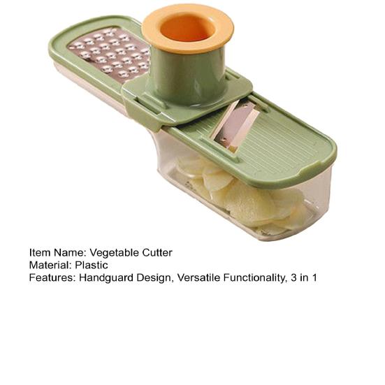 Mini Vegetable Cutter with Handguard Design Stainless Steel Blades 3-in-1 Cutting Slicing Grinding Small Vegetable Dicer
