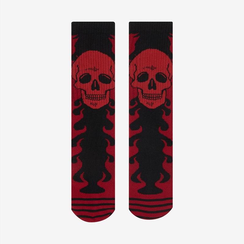 6 Styles Gothic Retro Skull Punk Skeleton Crew Socks Unisex Harajuku Elastic Cotton Women Men Stocking Skateboard Long Socks