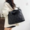 Soft Handle Puffer Rhombus Shoulder Bag Wear Resistant Quilted Patterned Tote Bag  Daily Use