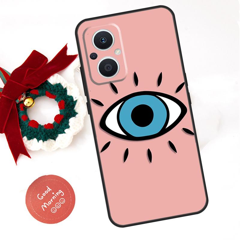 Big Eyes Cartoon Pattern Funda For OPPO Reno 8 Lite 10 11 12 13 14 Pro 11F 12F 13F 14F OPPO Find X8 X5 X6 X9 Pro Case