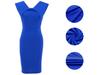 Women's Summer Sleeveless Square Neck Office Dress with Back Zipper and Skirt Slit