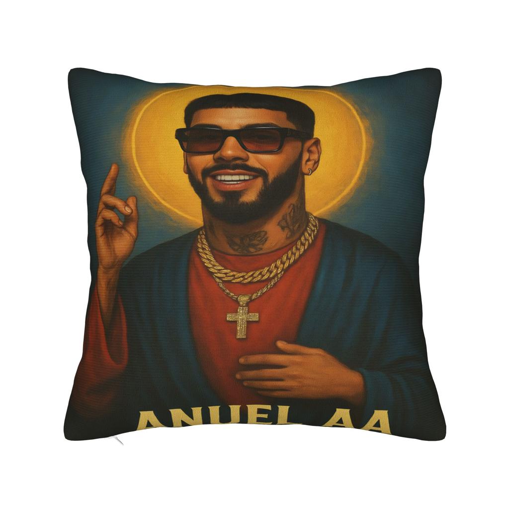 Anuel AA  Rapper Singer Pillow Covers Merchandise Soft Cushion Cover Decoration  Pillow Case Cover Sofa Multi Size