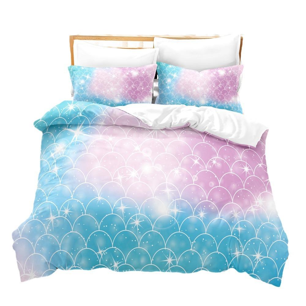 Sanded Art Pattern Three-Piece Digital Printing Bedding