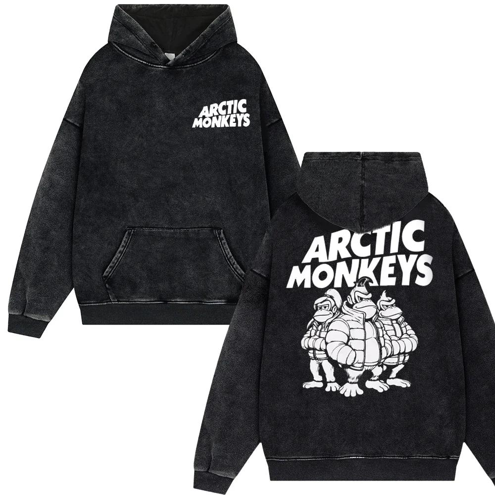 

Retro Rock Arctic Monkeys Music Album Vintage Washed Hoodies Men s Oversize Pullover Y2k Hip Hop Streetwear Sweatshirt Tracksuit 3XL