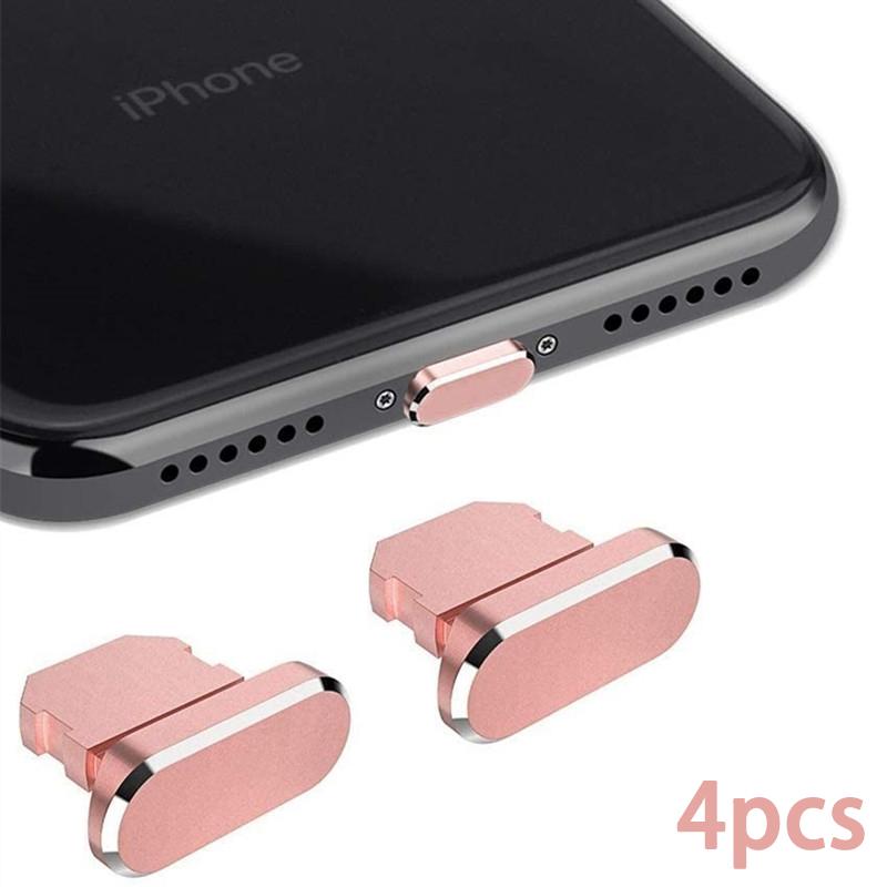 2-10pcs Luxury Metal Phone Dust Plug Anti-dust Charging Port Protector for iOS Apple IPhone IPad Airpods Dustproof Cover Stopper