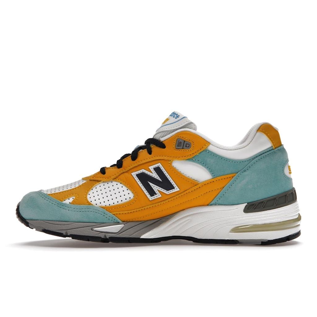 Sneakersnstuff X New Balance 991 Made In England Secret Colorway Men Sneakers Yellow Mint White M991SNS