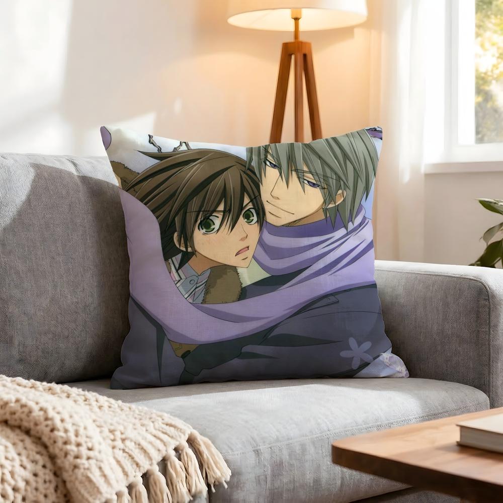 Anime Junjou Romantica Cushion Cover 1Pcs Decorative Covers Soft Cushion Case For Sofa Couch Decor 40X40 45X45 Pillowcases