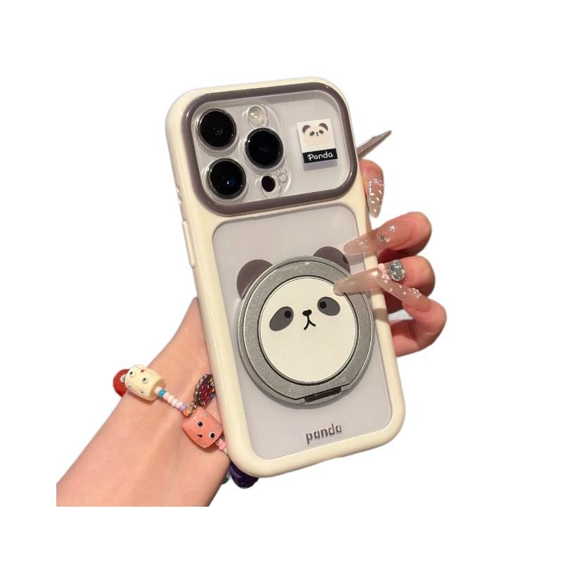 Cute Panda Rotating Bracket for iPhone11ProMax Mobile Phone Case Cute Apple 11/11 Case