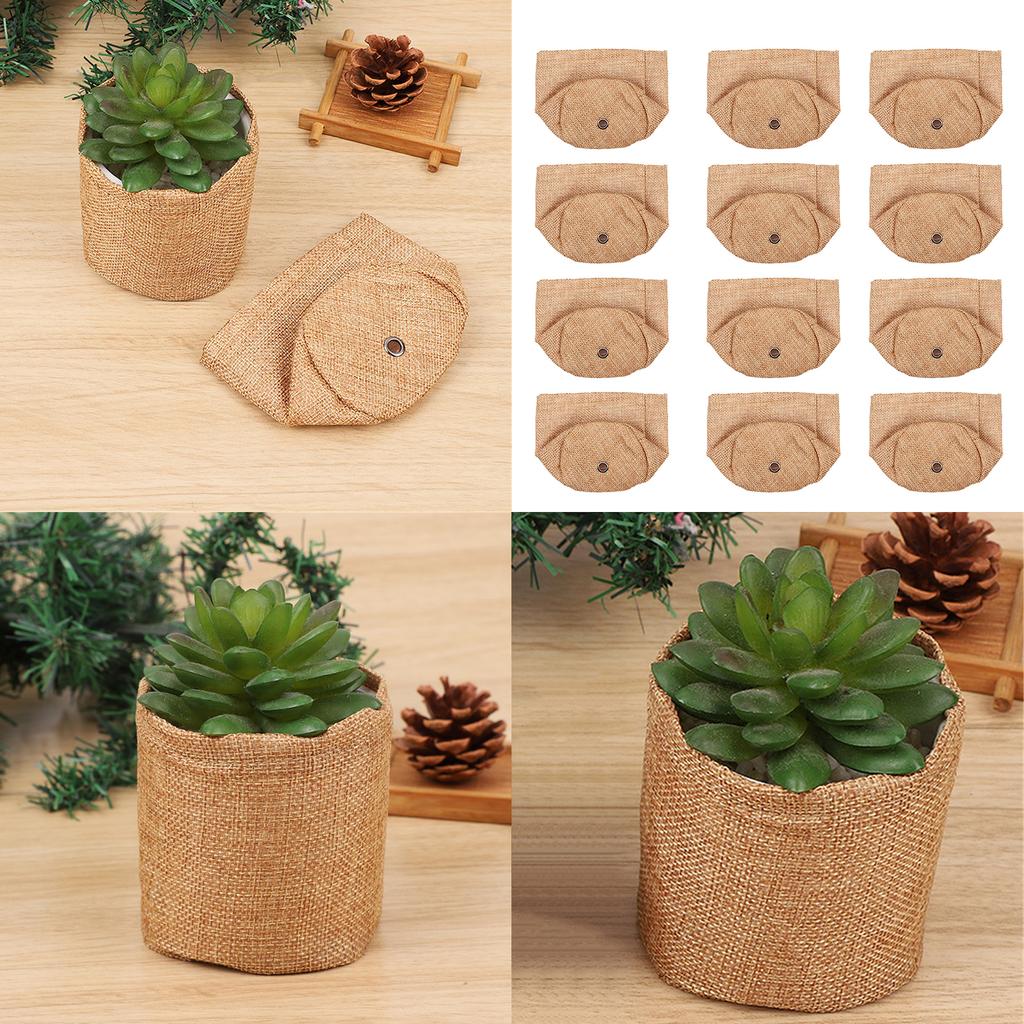 Heavy Duty Plant Frost Protection Bag Jute Garden Bags for Crop Safekeeping Multiple Use Protect Bag with Drawstring