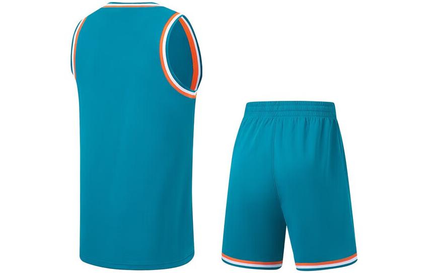 Li Ning Sports Basketball Collection Basketball Suit Men's Tide Blue+Tide Blue AATT001-14
