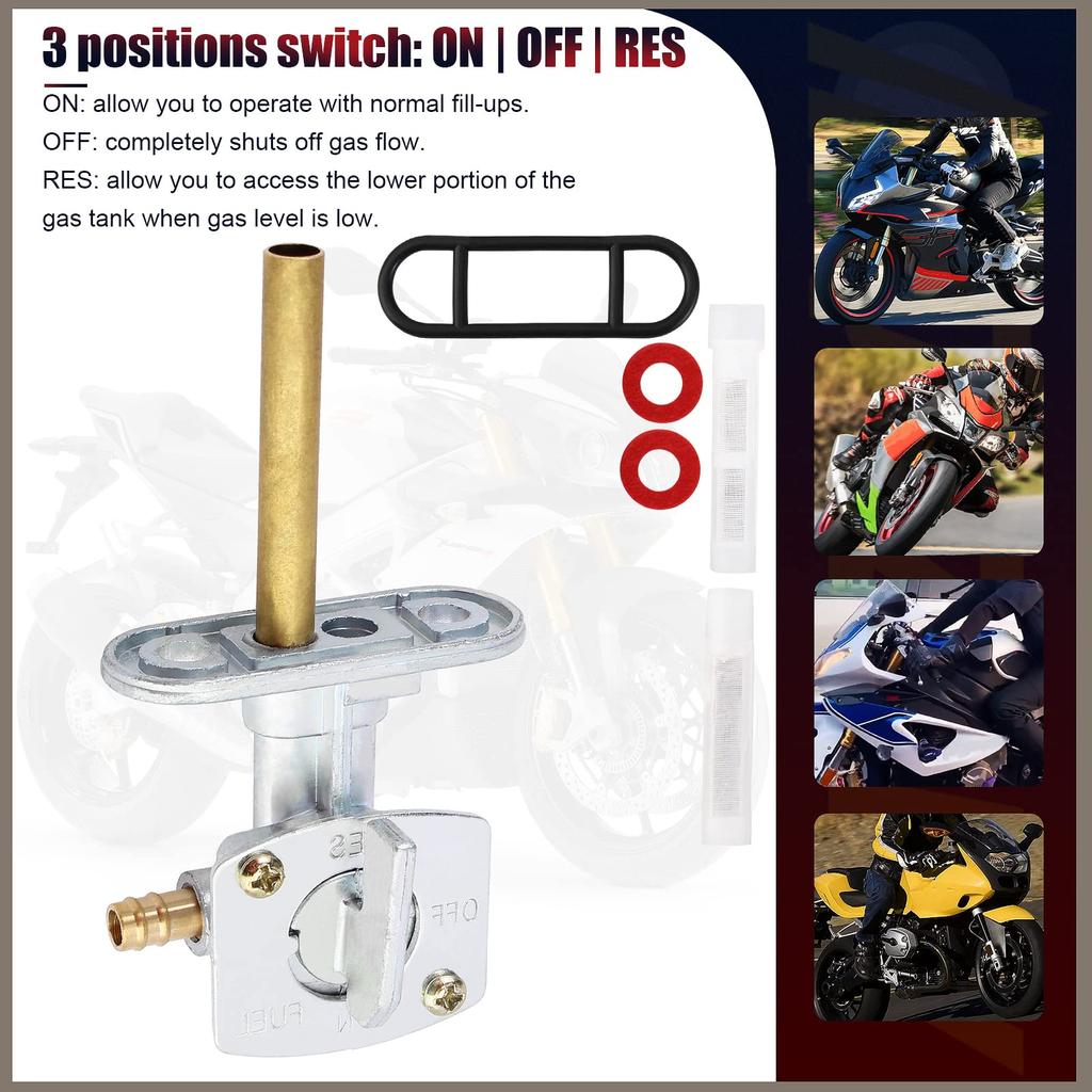QAZAKY 2 Pack Fuel Gas Tank Pet Cock Valve Switch Suzuki LT80 Quad Sport
