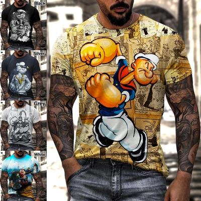 Herrenbekleidung, modisches Grafik-T-Shirt, Retro, Harajuku, 3D-Druck, T-Shirt, lässig, cooles Hip-Hop-Persönlichkeitshemd, T-Shirts in Übergröße
