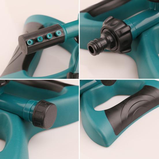 Lawn Sprinkler Leakproof 3 Arm Design 360-Degree Rotatable Irrigation System Universal Simple Installation Adjustable Water Sprinkler