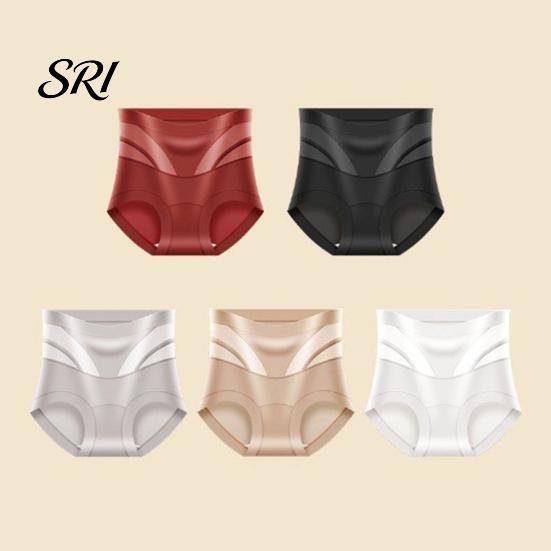 Moisture Wicking Panties Seamless High-Rise Tummy Control Briefs Women Breathable Microfiber Underwear Stretch Soft Stretchy Silky Fabric Mesh Panels