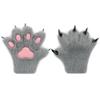 Halloween Cat Paw Plush Gloves for Cosplay