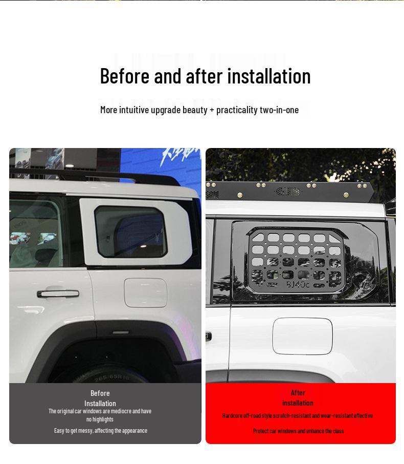 BJ40 City Hunter D-Pillar Blackout Trim Sticker - Black Warrior Edition