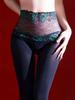 Lace Waist Fashion Printing Pantyhose Women'S 120D Thicken Stocking Sexy High Rise Shaping Wear Deep Crotch Seamless Tights