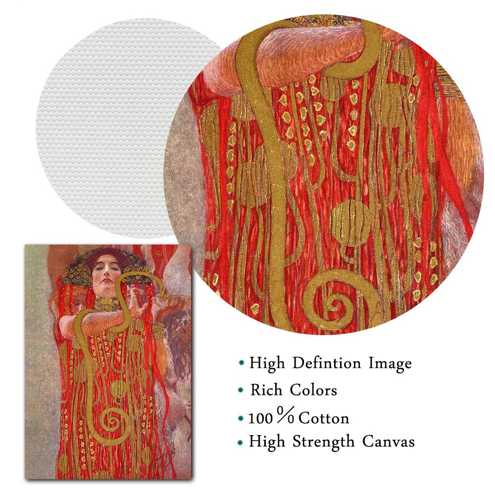 Classic Artist Gustav Klimt Poster Abstract Oil Canvas Painting Modern Home Decoration Wall Art Picture for Interior Living Room