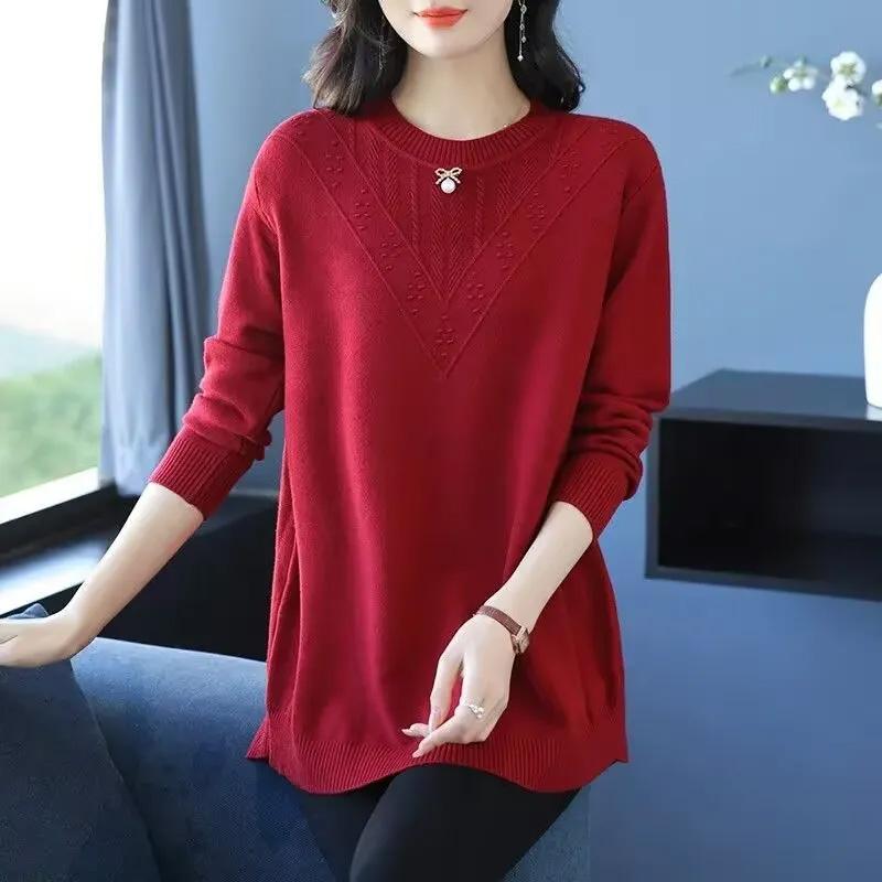 Pulover pentru Femei Toamnă Iarnă Pulover Îngroșat Cald Tricotat Elastic Mânecă Lungă Jumper Oversize Topuri