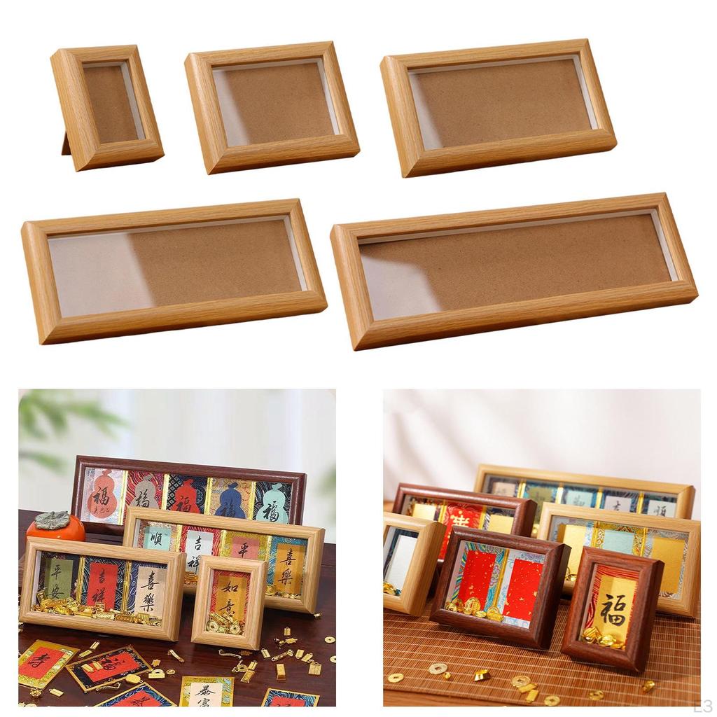Calligraphed Card Display Stand with Photo Frame, Table Decoration, Frame for Wardrobe,