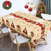 Nappe en Plastique de Noël Vintage Décoration de Noël 2025 Navidad Noel Xmas Cadeau Poinsettia Housse de Table Bonne Année 2026