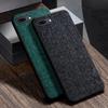 Phone Case - Case for Iphone 8/7 Plus for Iphone 6 Plus Case, Linen Textured Fabric-Like Faux Leather Back Cover Funda for Iphone 8 Plus Case