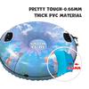 Inflatable Ski Ring PVC Sledding Tube Thicken Snow Tubing Winter Snow Tube with Handle Snow Racer Durable Snow Sled Board