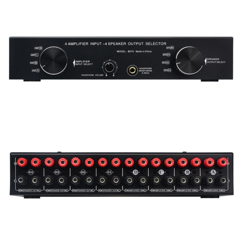 4 In 4 Out Passive Amplifiers Speaker Selector Switcher Sound Switching Distributor Comparator Sound Quality Without Loss