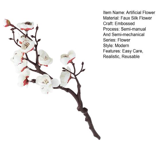 Artificial Wintersweet Picks UV Resistant Fake Plum Blossom Stem Home Office Wedding