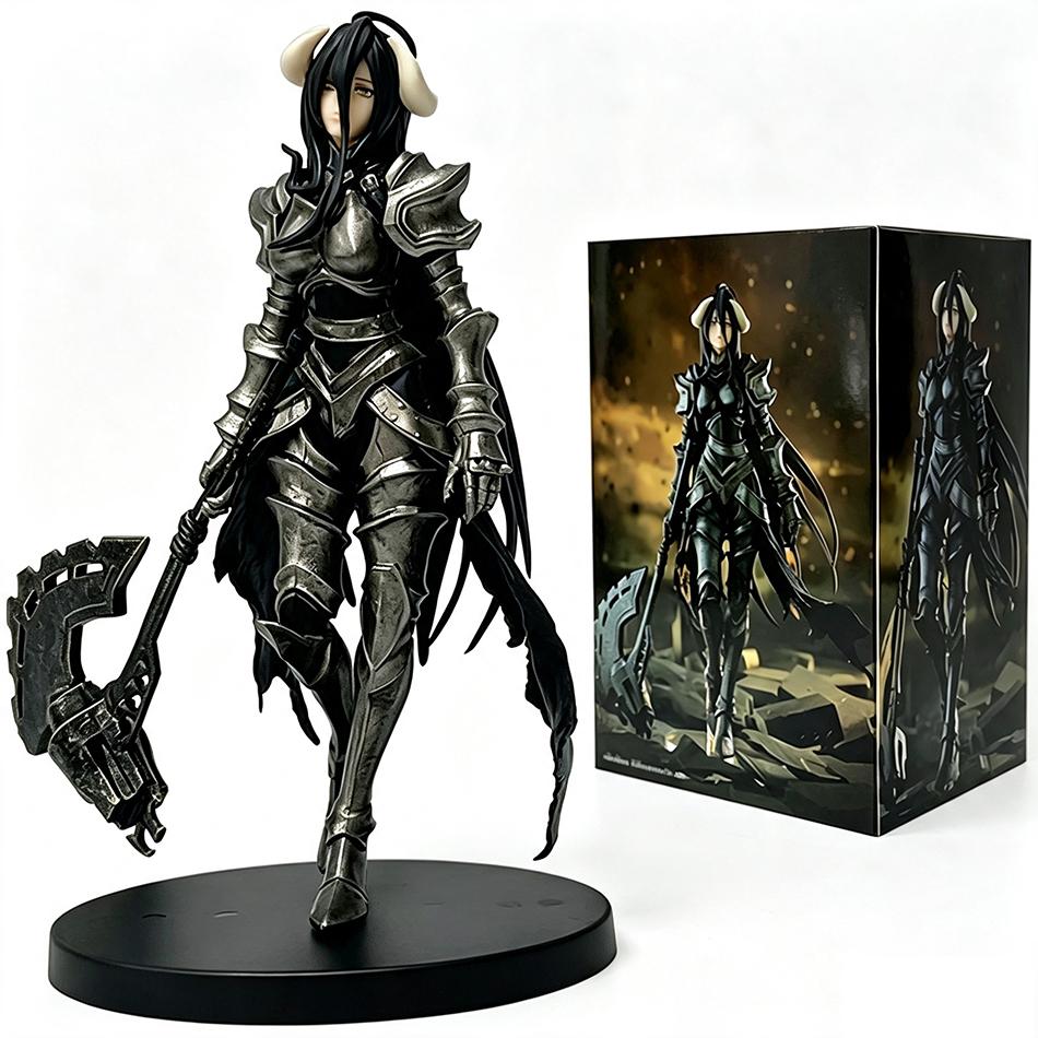 2pcs Anime Overlord Figure Albedo Party Dress Series Action Figure Figurine PVC Desktop Decoration Collection Model Toy Gift