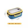 Portable Lunch Box With Fork Spoon 2 Layer Grid Leakproof Food Storage Container Box Outdoor School Kids Microwavable Bento Box