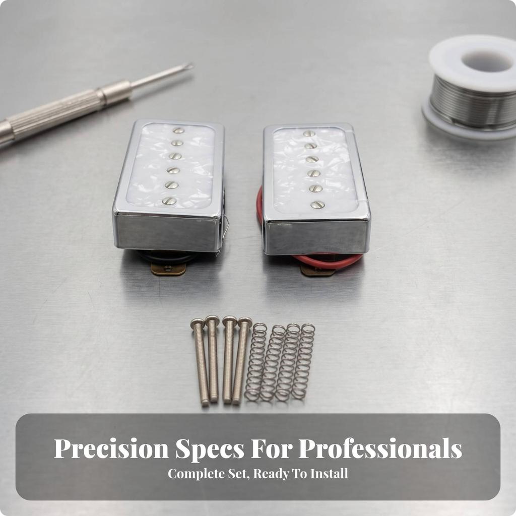 2 Pieces P90 Single Coil Pickup Set Shielded Pickups with Mounting Screws