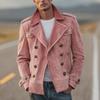 Winter Men's Suede Casual Solid Color Jacket Slim Fit Fashion Design Single Breasted Suit Jacket Top Streetwear Men's Blazer