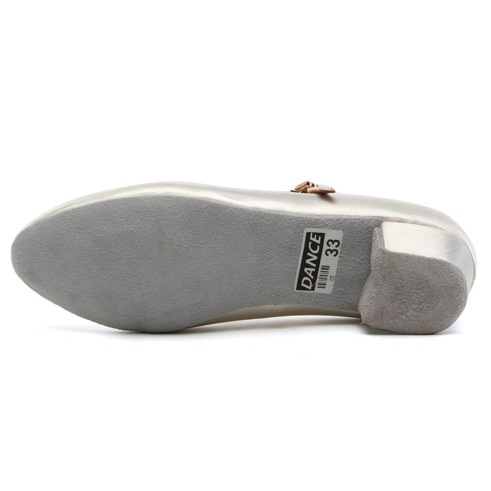 3.5CM Children Girls Women Satin Ballroom Latin Waltz Dance Shoe Low Heel Close Toe Indoor Dancing Shoes Heeled 3.5CM