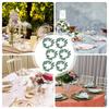 3pcs Simulation Artificial Plant Napkin Rings Rustic Napkin Buckles  Dinner Table