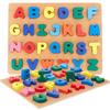 TG50035 Wooden Letter Puzzle, Alphabet Puzzle, for Learning, Educational