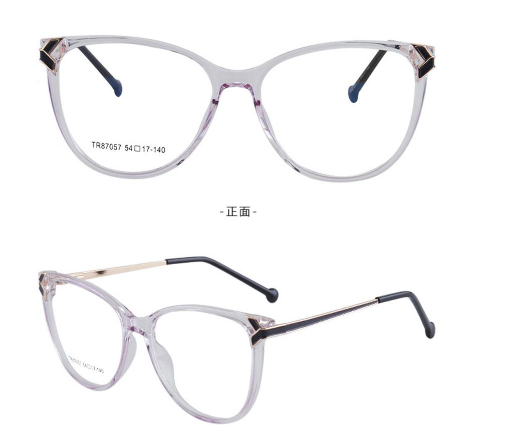 Trend Optical Cat Eye Reading Glasses Women Blue Light Filter Metal Leopard Eyeglasses Anti Fatigue Clear Prescription Eyewear