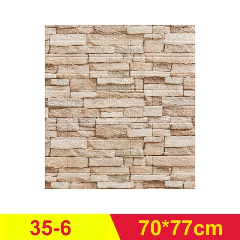 12Pcs 3D Foam Walls Wallpaper DIY Home Room House Decoration Self Adhesive for Protect Children Bedroom White Brick Wall Sticker