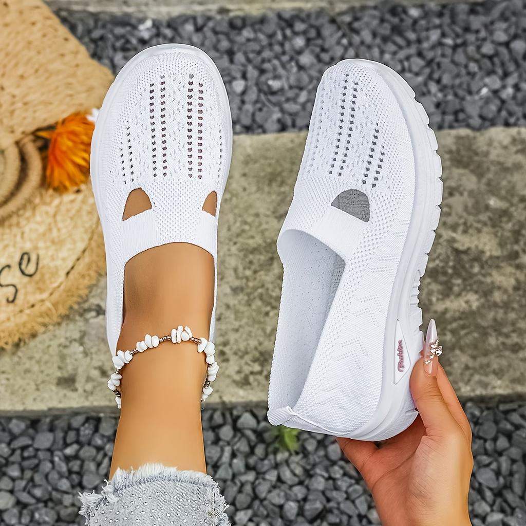 Lekkie Oddychające Siatkowe Buty Codzienne, Łatwe Do Wsuwania, Idealne na Wiosnę i Lato, Wszechstronne i Wygodne, Jak Białe Trampki., Buty Damskie