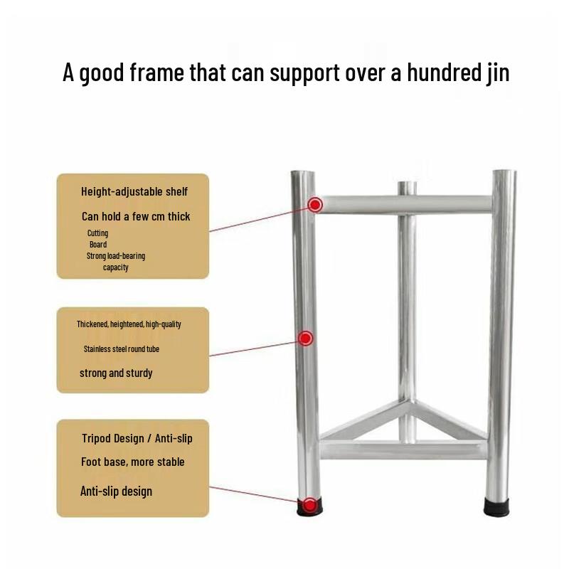 SPSR Floor-Standing Kitchen Cutting Board Rack and Workbench