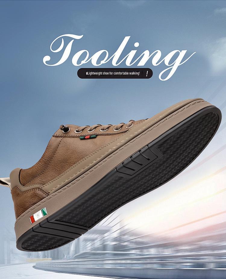 Men's Autumn Casual Leather Shoes - Trendy Soft Sole, Stylish & Versatile.