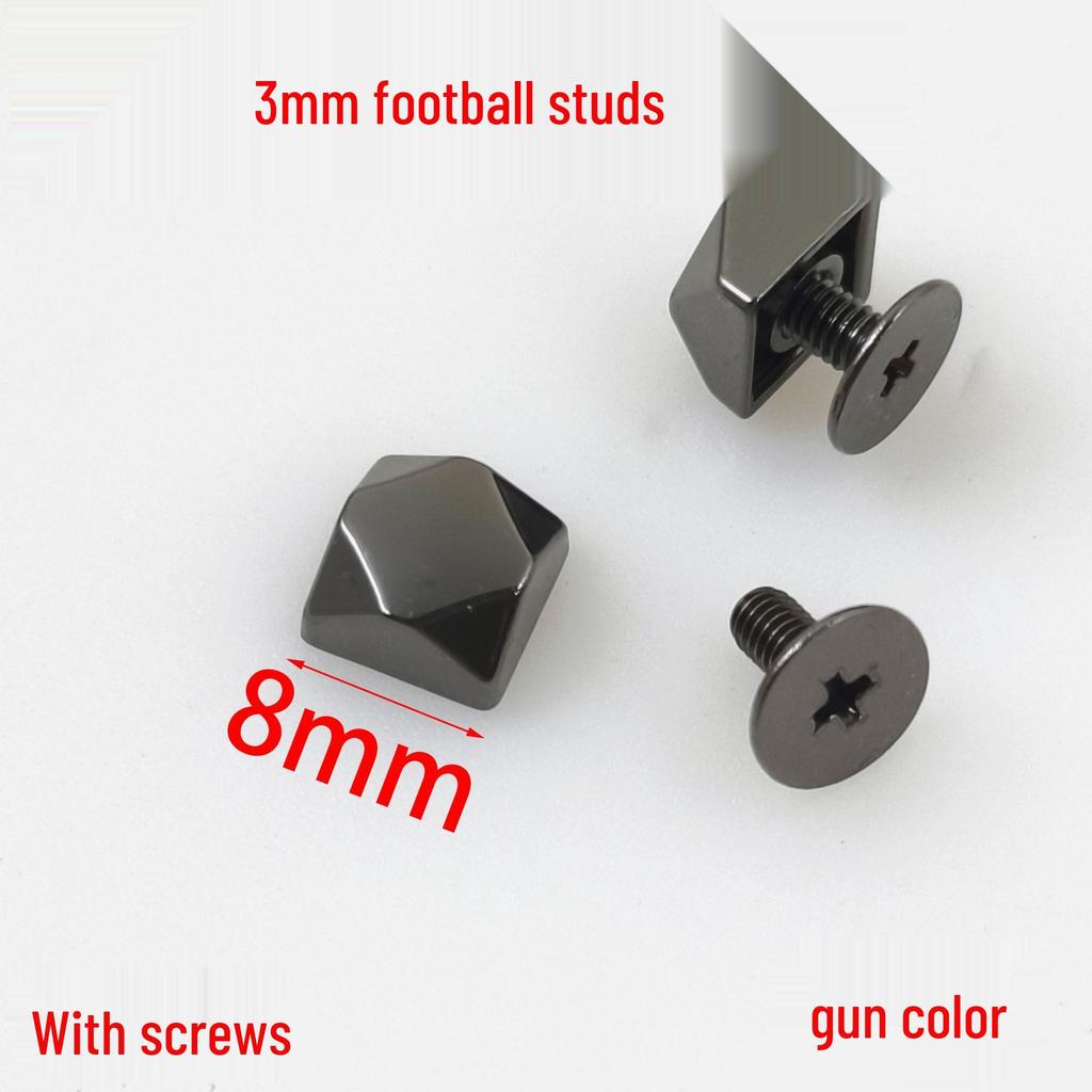 8MM Decorative Football Stud Buckle with Screw Box Packaging